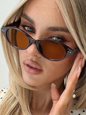 New Small Oval Sunglasses Men Women Vintage Fashion Designer Sun Shades Driving Eyewear UV Protection