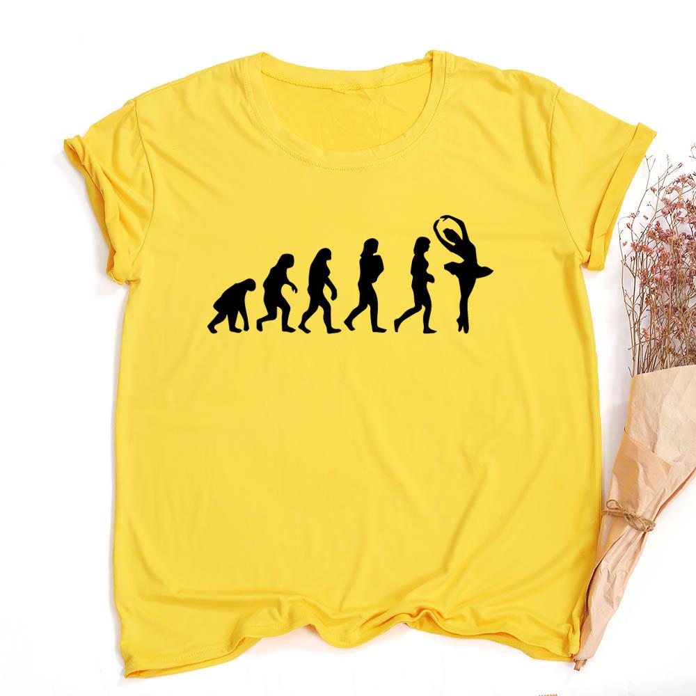 Fashion Born To Dance Letters Print Women Tshirt Casual Dancing Ballet O Neck Summer Harajuku T