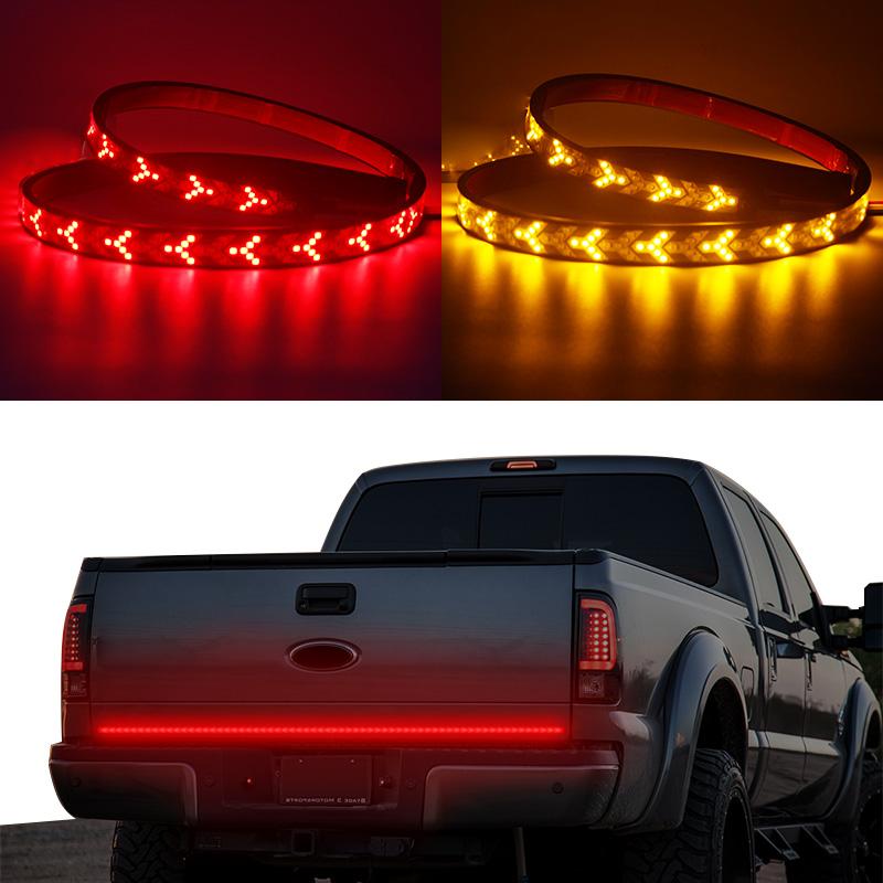 12V 24V LED Truck Tailgate Led Strip Light Bar  Reverse Brake Turn Signal Brake Tail Reverse Light Bar Truck Tailgate Strip Bar 120cm