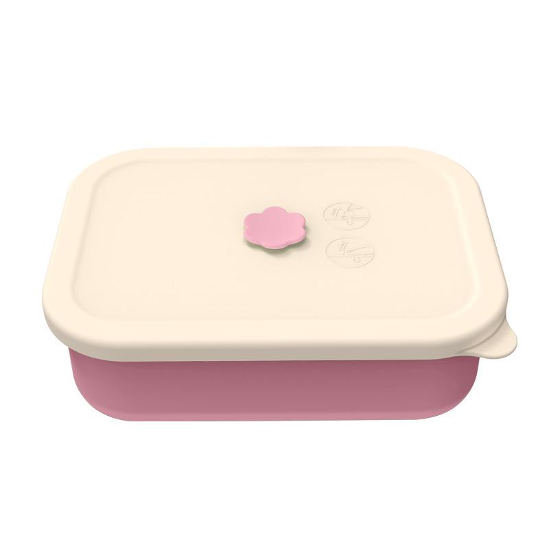 Portable Silicone Lunch Box, Food Storage Box, Portable Fruit Box, Microwaveable Food Container, No Deformation