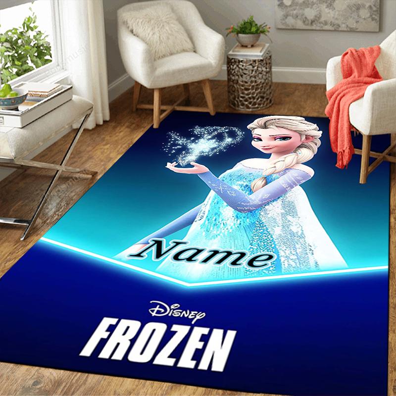Custom 1Pc Elsa'S Magical Sparkle Rug Office Carpet Indoor Outdoor Entrance Doormat Nonslip Soft And Comfortable Living Room D91671
