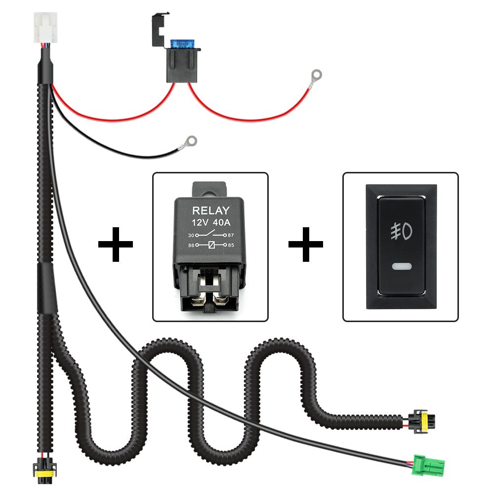 H10 H12 Fog Lights Wiring Harness For Toyota Camry Corolla Verso Hilux Land Cruiser 90 Carina E Lexus IS200 IS300 Switch Relay