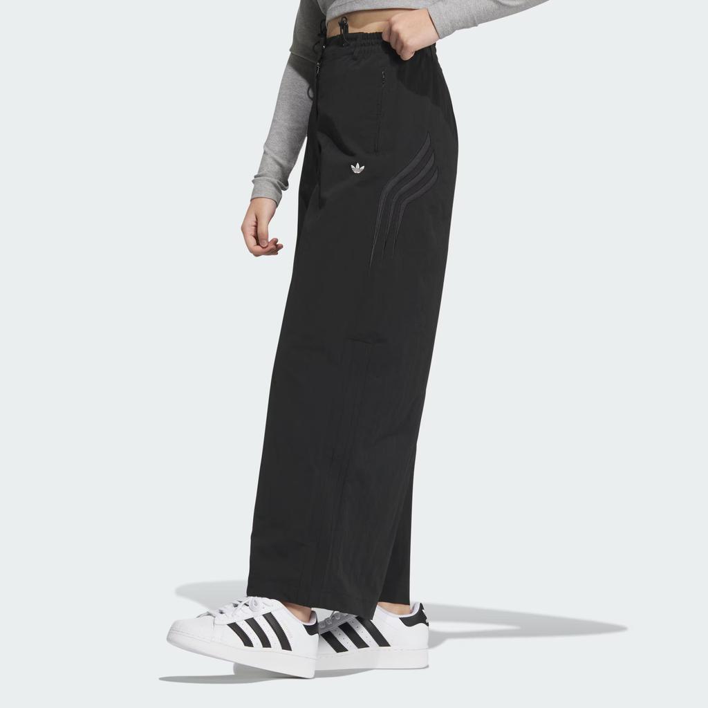Adidas Originals Atlanta Wide Leg Track Pants Women Bottoms Black White JD6383