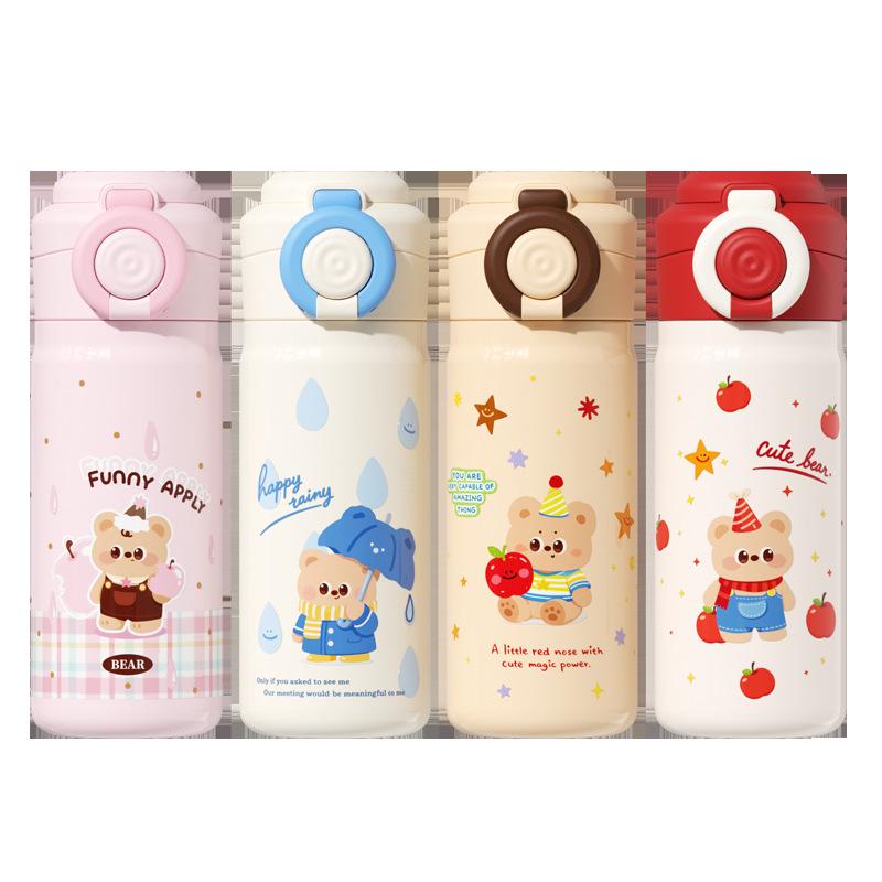 High-Value Large Capacity Cartoon Stainless Steel Thermos Cup: Portable & Durable Design