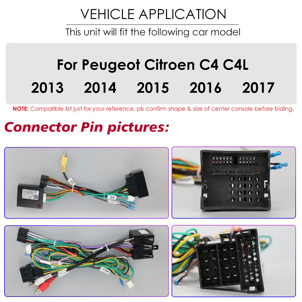 8G 128G 2Din Android 12 Autoradio per Citroen C4 2 B7 2013 2014 2015 2016 Lettore multimediale multimediale Stereo RDS Nav GPS Carplay DSP Schermo intelligente
