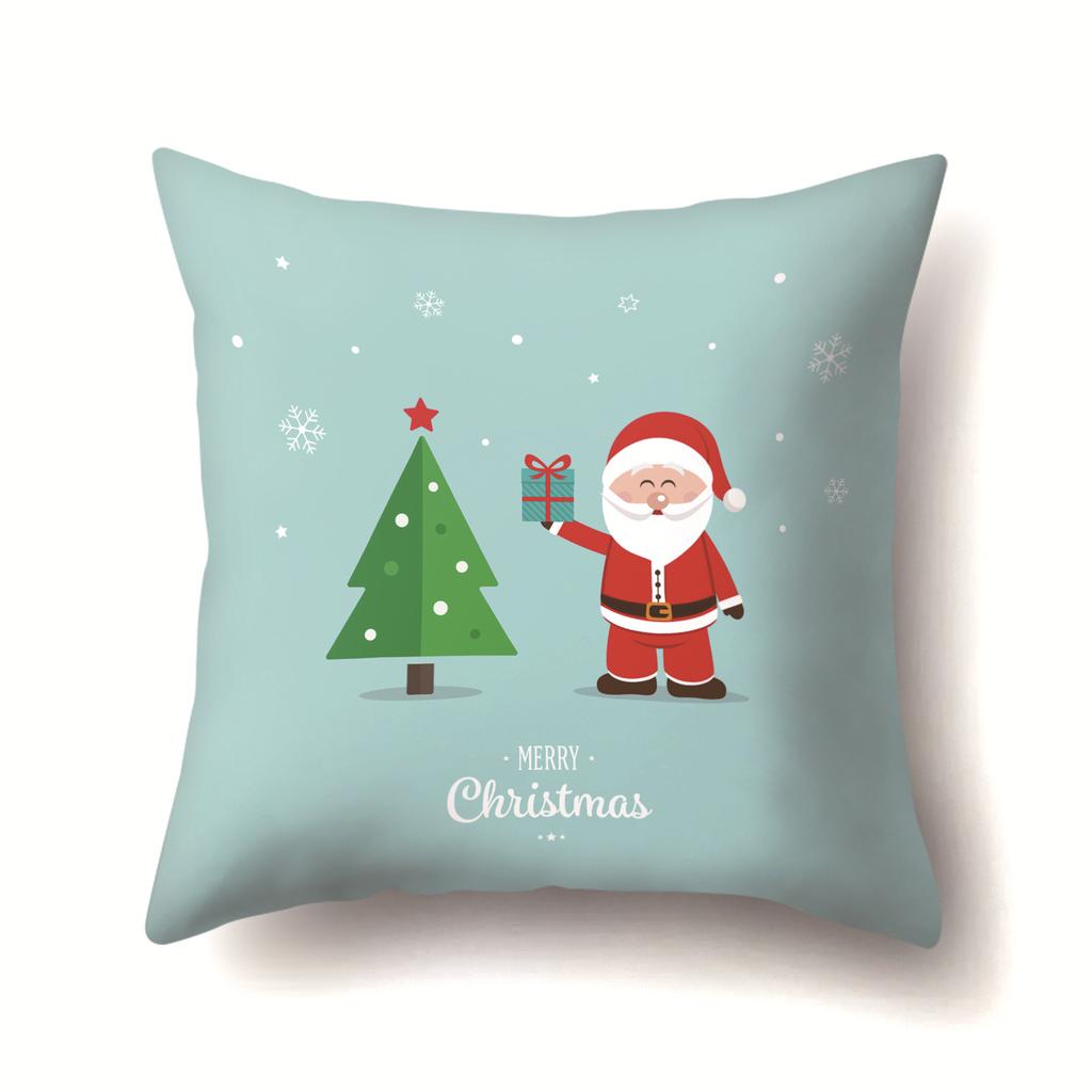 Christmas Gifts Santa Claus Pattern Pillow Polyester Home
