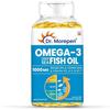 DR. MOREPEN Omega 3 Tiefsee-Fischöl 1000 mg Omega mit 300 mg DHA mit Vitamin A, D3, E & K27 | 60 Weichkapseln - (Packung mit 1)