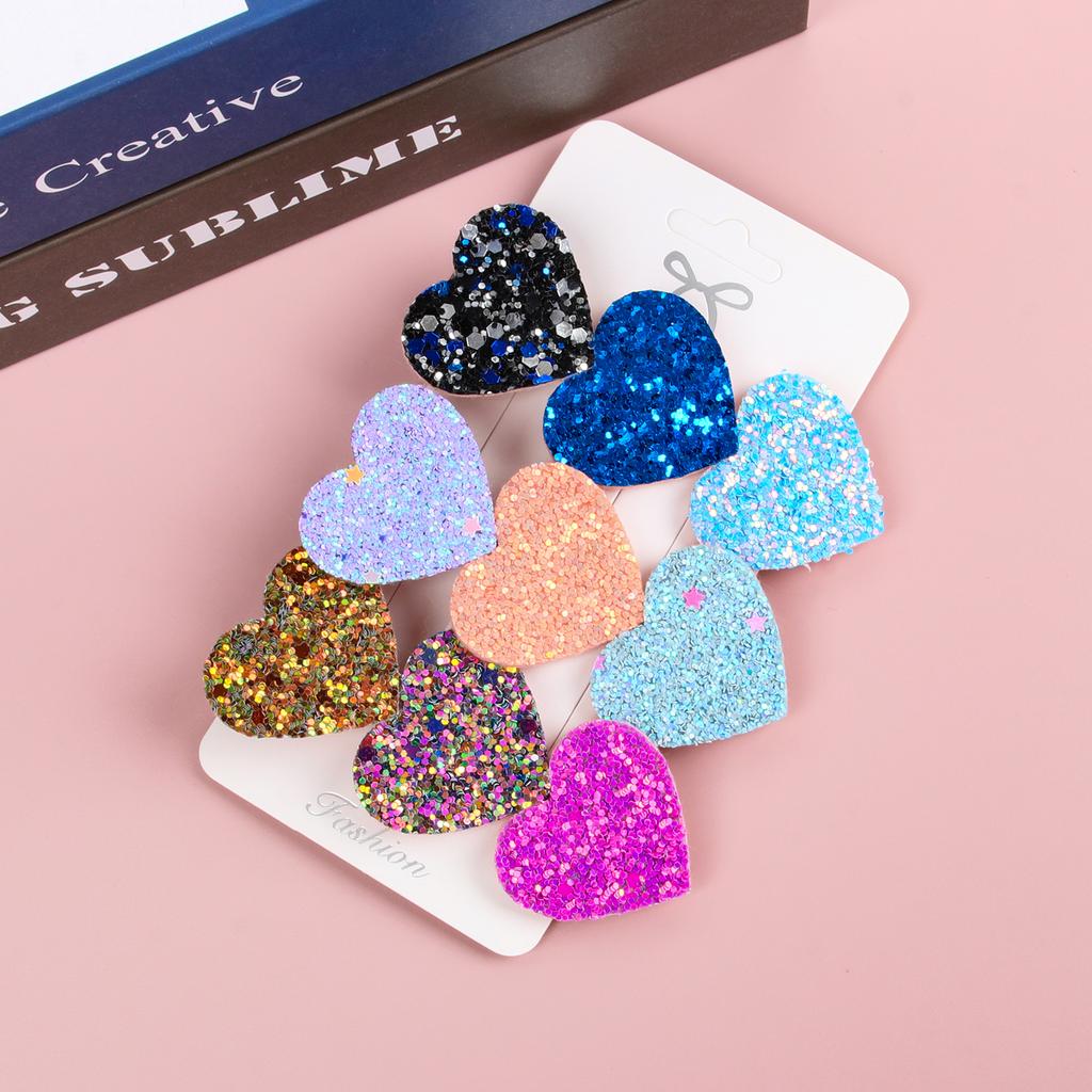 3PCS Colorful Star Hair Clips Women Grils Cute Glitter Heart Hairpin Barrettes Hair Clip Headwear Children Kids Hair Accessories