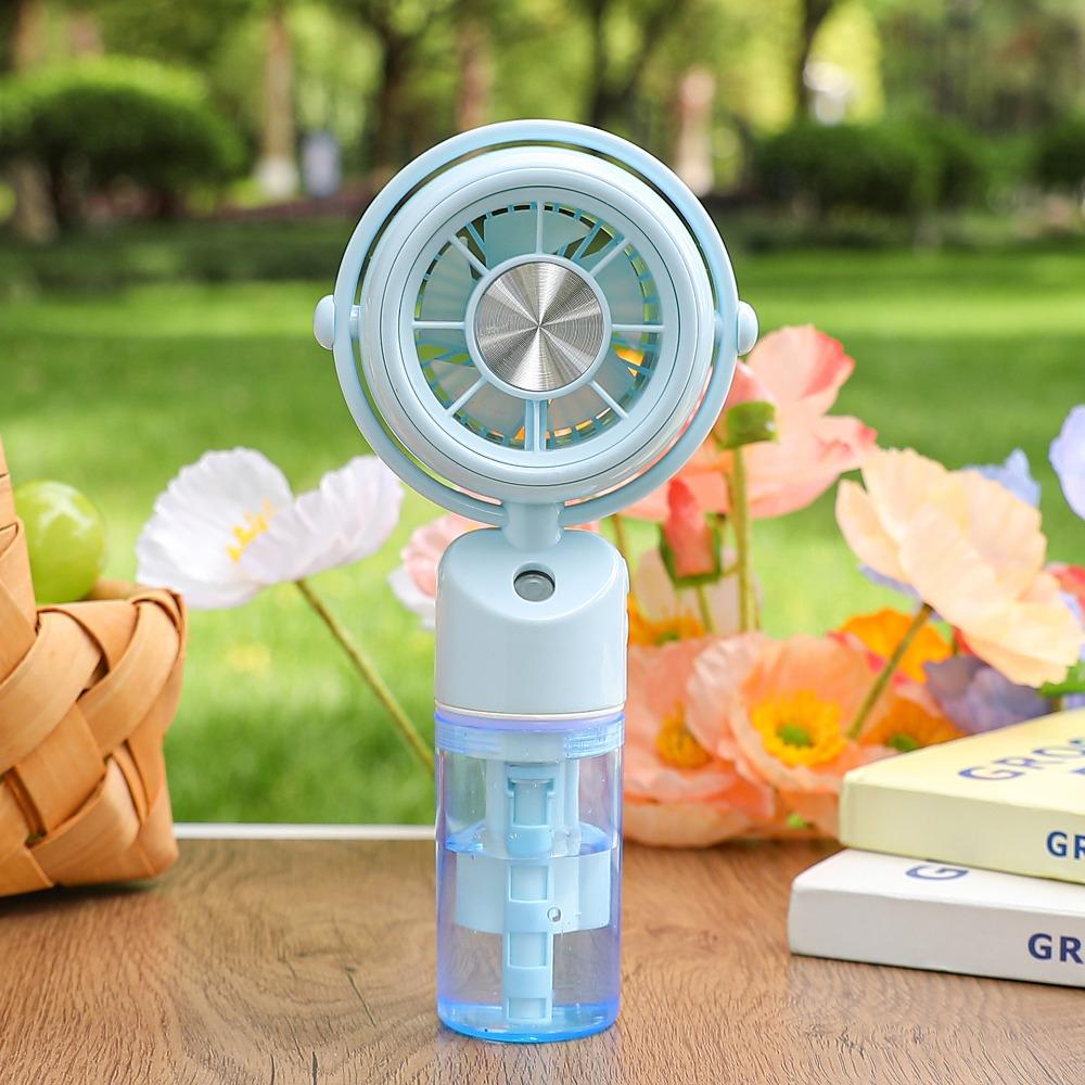 

Portable Rechargeable Desktop Cooling Fan Water Mist Spray Fan for 5V300mAh Daily Leisure синий