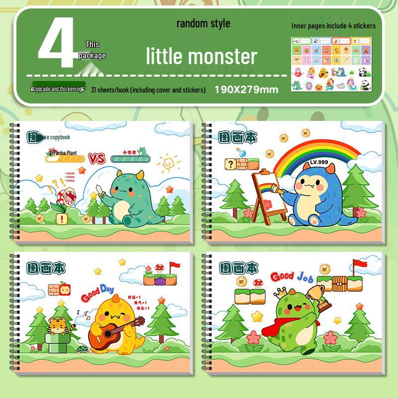 A4 Children s Sketchbook: Thick Blank Drawing Book for Primary and Kindergarten Students