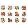 Gingerbread Animal Wooden Ornaments Cookie-Inspired Christmas Tree Hanging Pendants Festive Party Decoration