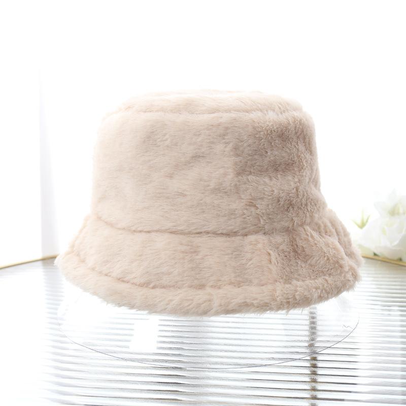 Winter Women's Hat Korean Version Autumn and Winter Warm Pure Color Big Head Circumference Fisherman Basin Hat