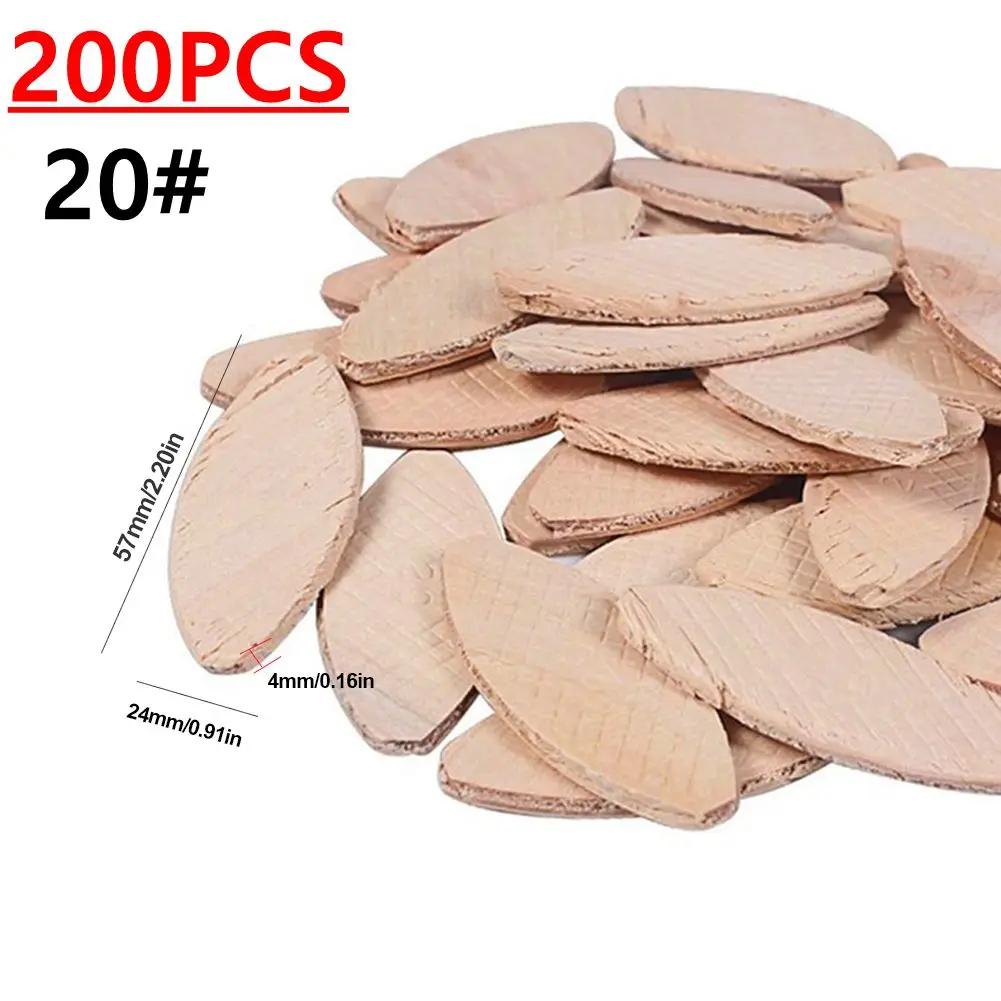 300-100pcs Tenon Pieces Wood Board Docking ToolCarpentry DIY Tenon Biscuit No. 0#/10#/20#  for Wood Joining Woodworking Crafting