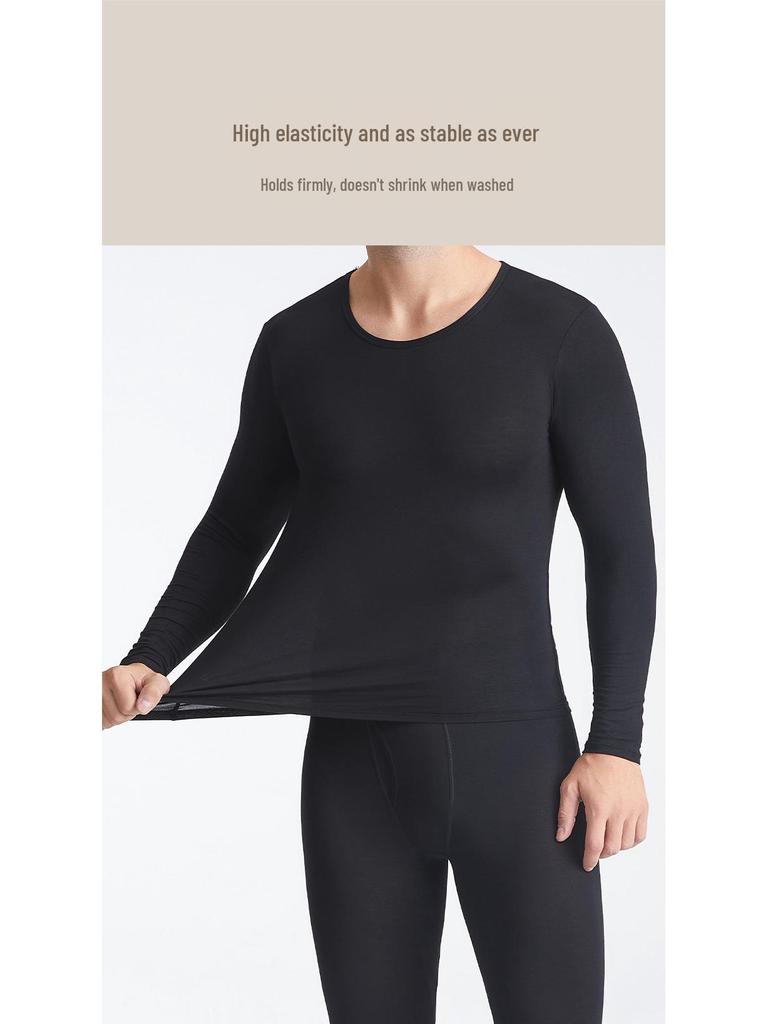 Men's Thin Style Warm Autumn Underwear Set: Top and Pants