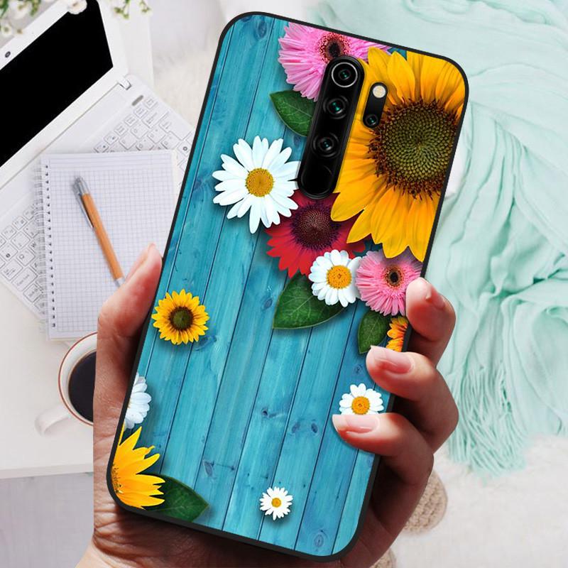Phone Cover For Xiaomi Redmi Note 8 Pro Case Silicone Lovely Black Bumper Soft TPU Coque for Redmi Note8 Pro 8Pro Shells Fundas
