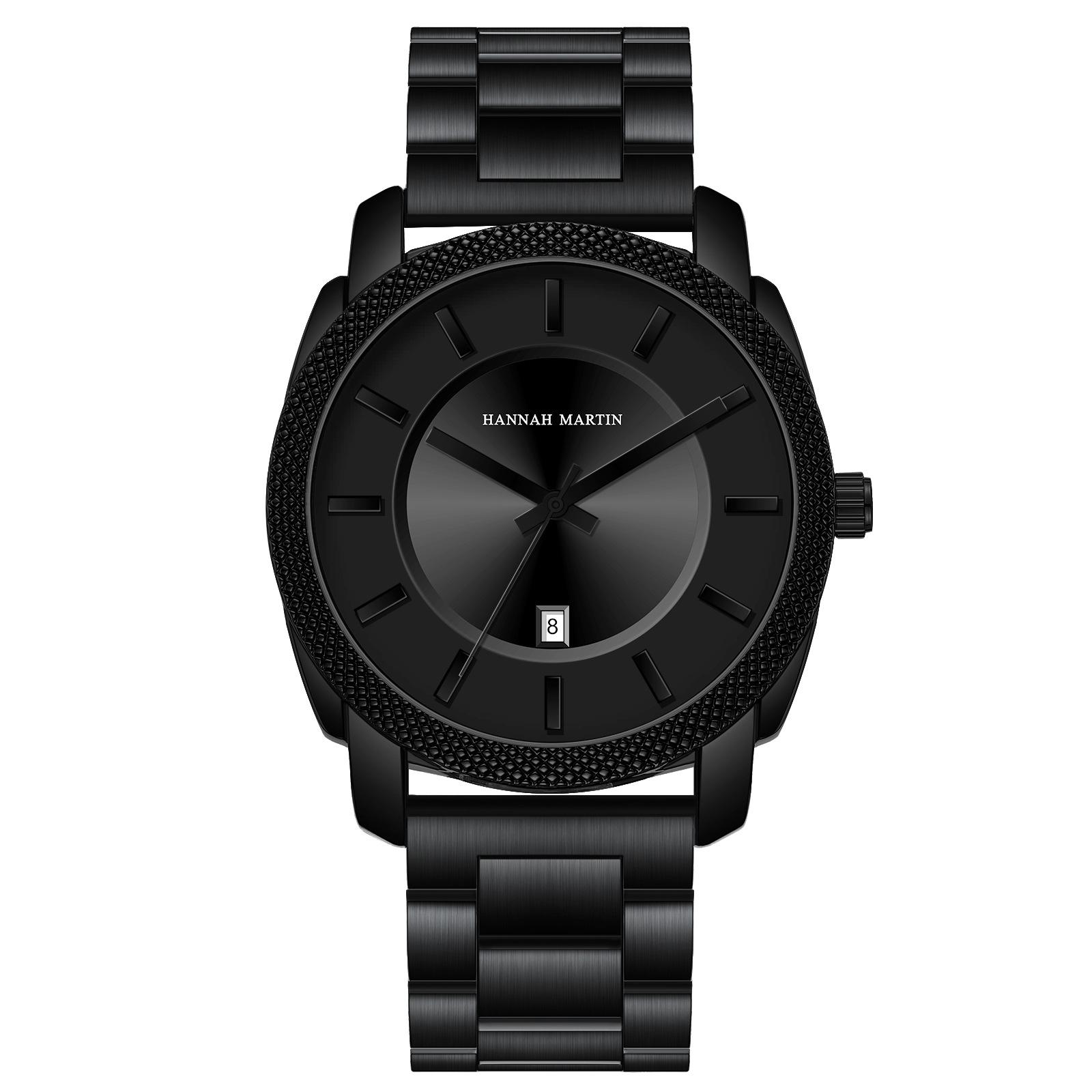 

Часы Black Warrior с японским механизмом, мужские, деловой стиль, прочный стиль, ремешок из нержавеющей стали, водонепроницаемые, кварцевые as the picture1