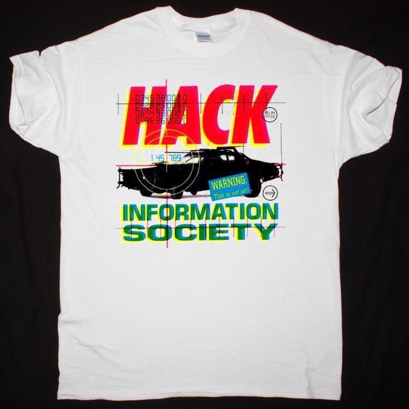 Information Society Hack White T-Shirt Band Tee New S