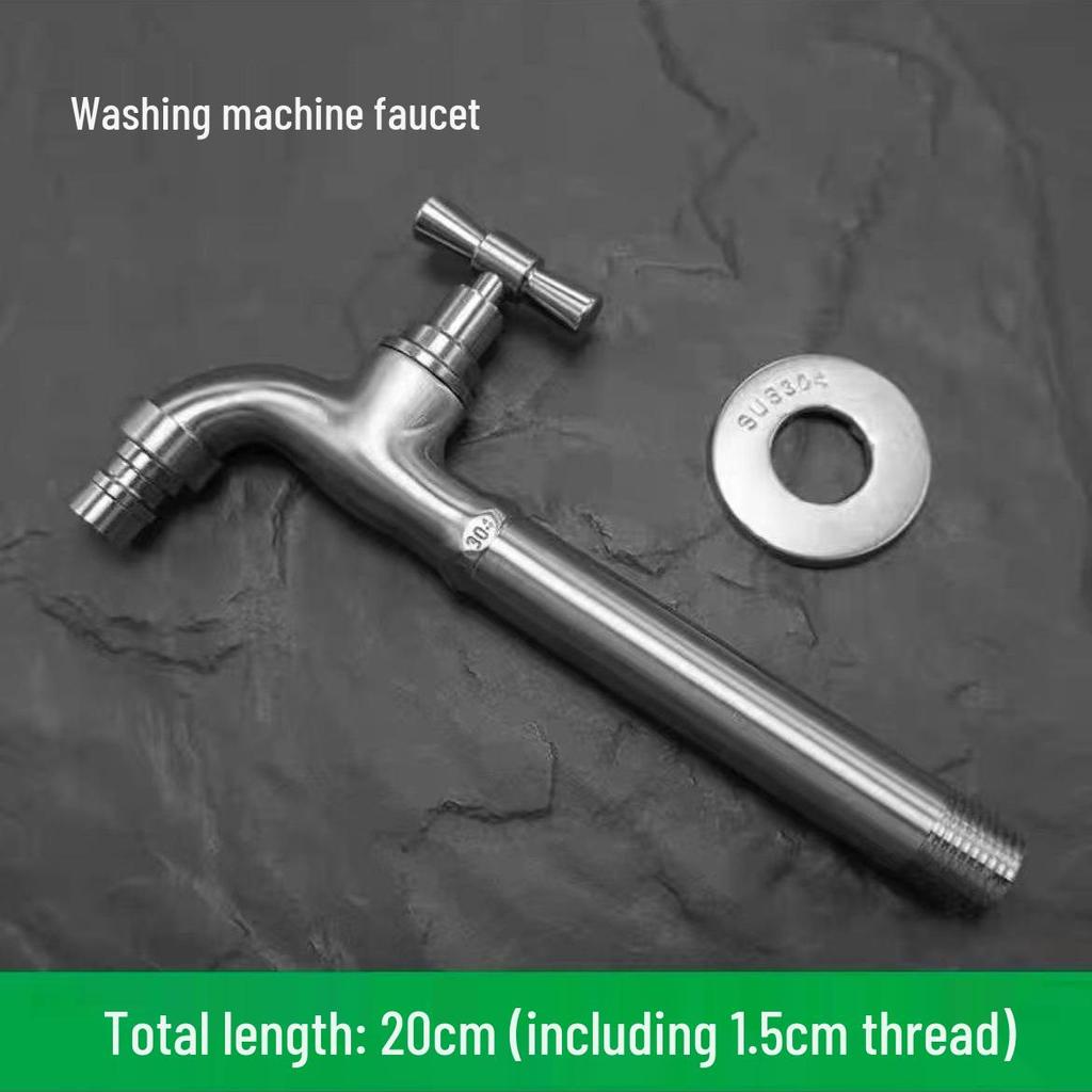 304 Stainless Steel Anti-Freeze Cold Resistant Outdoor Faucet with 4/6-Point Nozzle for Washing Machine