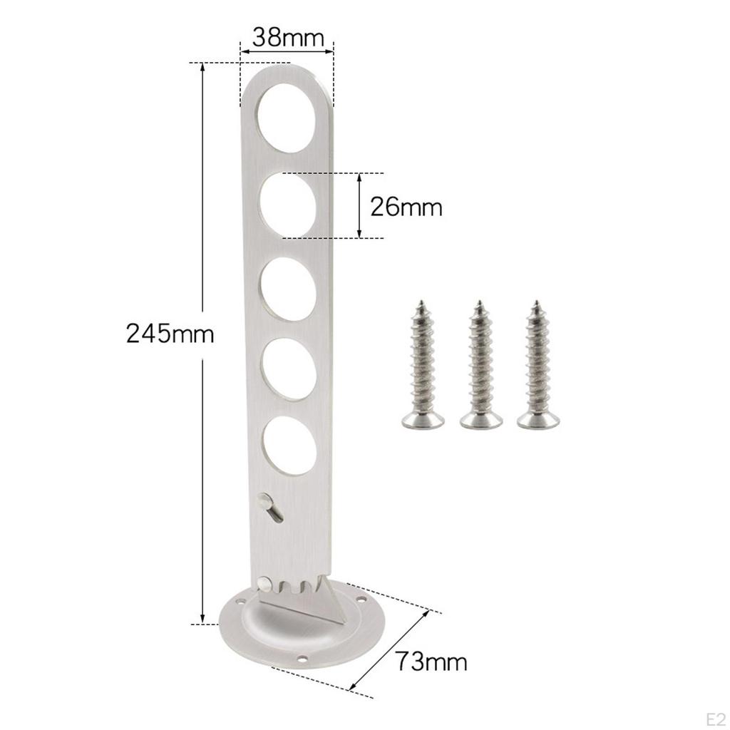 Skládací věšák na šaty Skládací nástěnný úložný prostor na oblečení Montáž z nerezové oceli