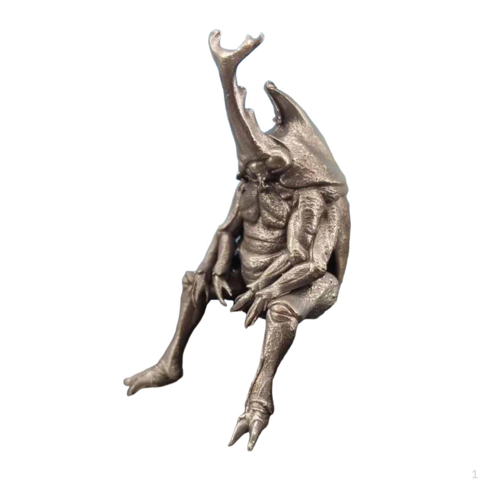 

Miniature Figurine,Small Copper Statue Home Decor Desktop Ornament Simulation Model Animal Sculpture