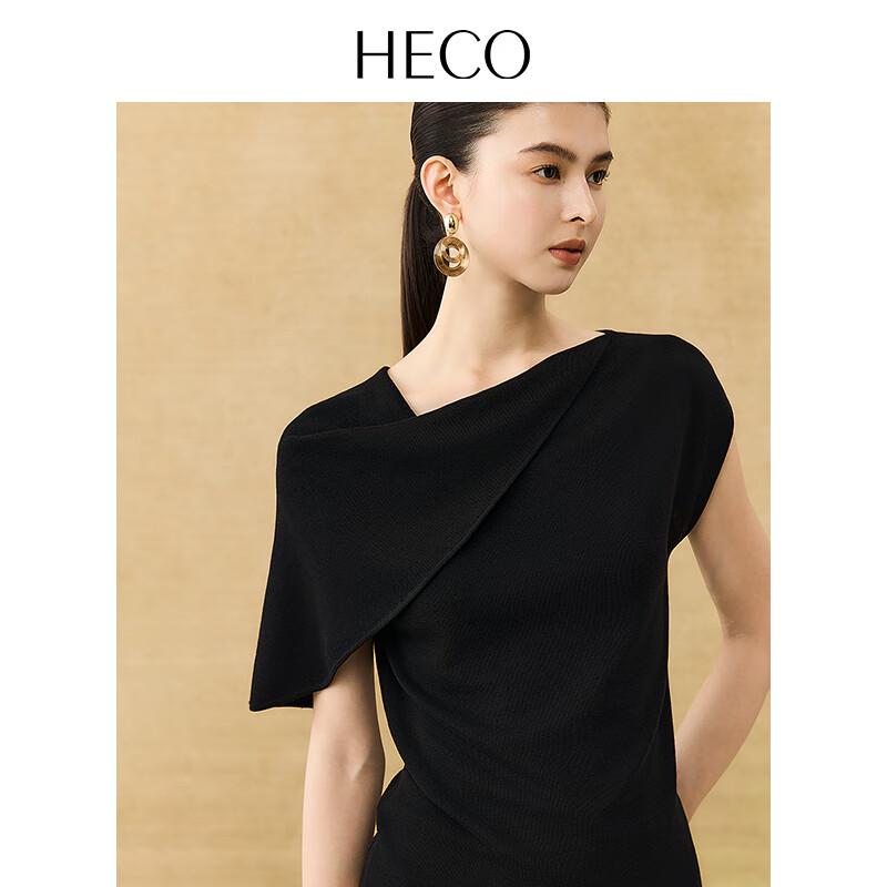 HECO Lingyu 2025 New Chinese Style Lyocell Knit Short Sleeve T-shirt