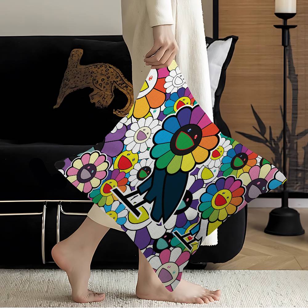 T-Takashis M-Murakamis Cartoon Lucky Dragon Pillow Cover Sofa Cushion Cover Home Room Decoration Children Gift