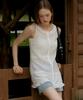 ITOV SEOUL Flare Sheer Mini Dress White