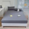 1pc Solid Color Fitted Sheet 100% Cotton Bedsheets Yarn Dyed Bed Cover Breathable Bed Linen sabanas para cama (No Pillowcase)