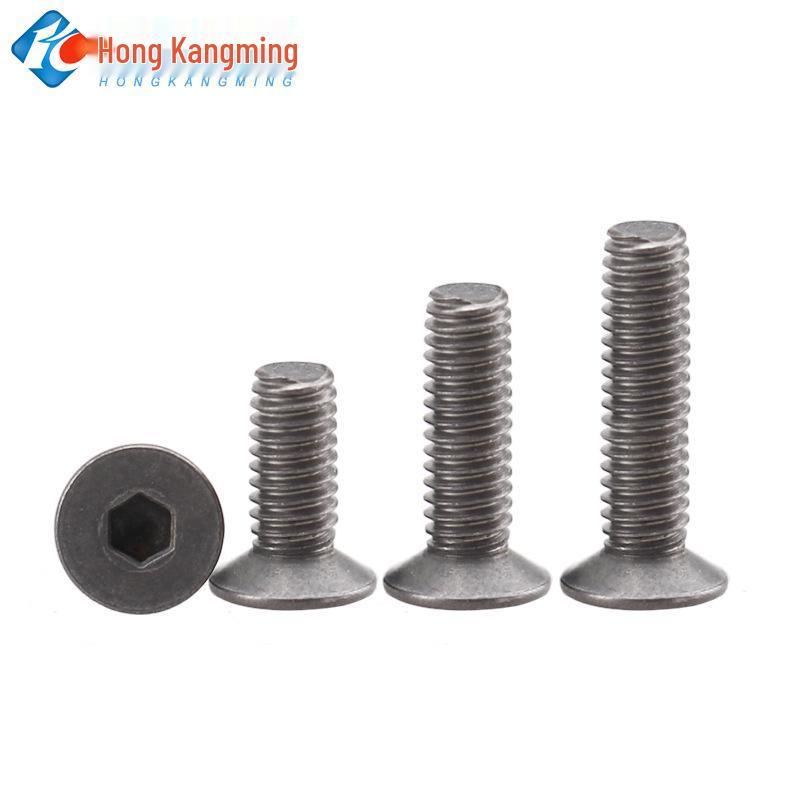 M2M3 Titanium Alloy Flat Head Socket Cap Screw - M4/M5/M6 Countersunk Anti-Corrosion Bolt TA1/TA2