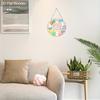 Happy Easter Bunny & Egg Wreath Wooden Sign, Round Front Door Decor, Colorful Spring Wall Hanging - Ideal Easter Gift