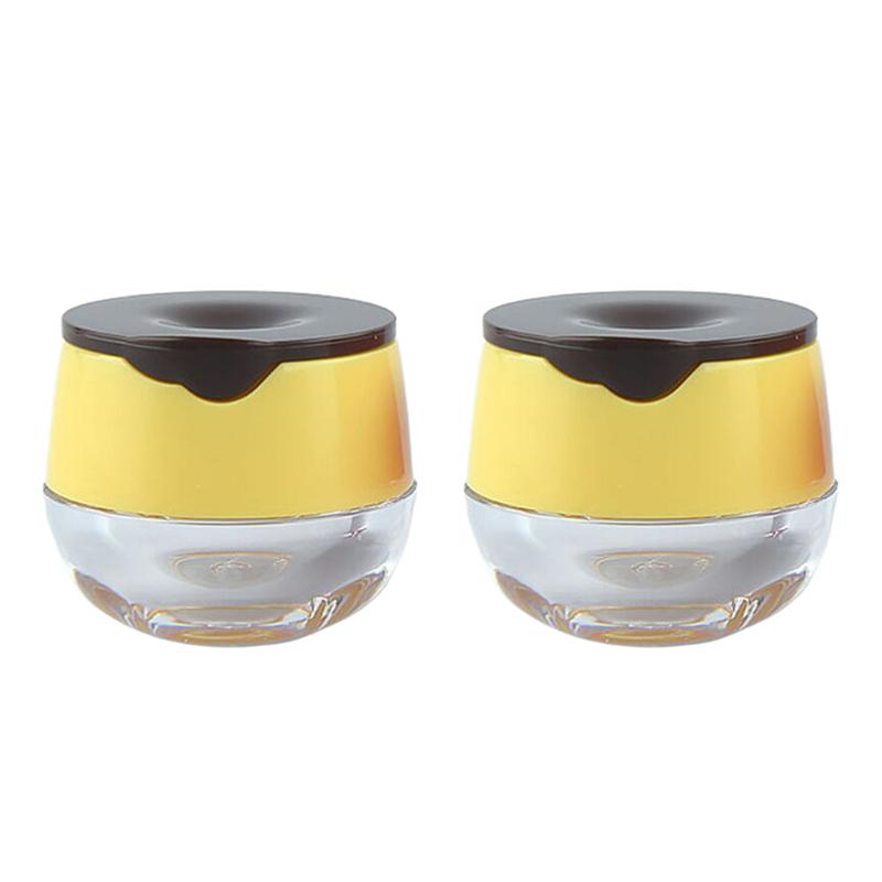 1 Stück gelbe Lippenfilmflasche, Lippenfilmbox mit Silikonlöffel, Lippenbalsam, leere Flasche, Körperpflegecreme, Maske, Verpackungsbehälter