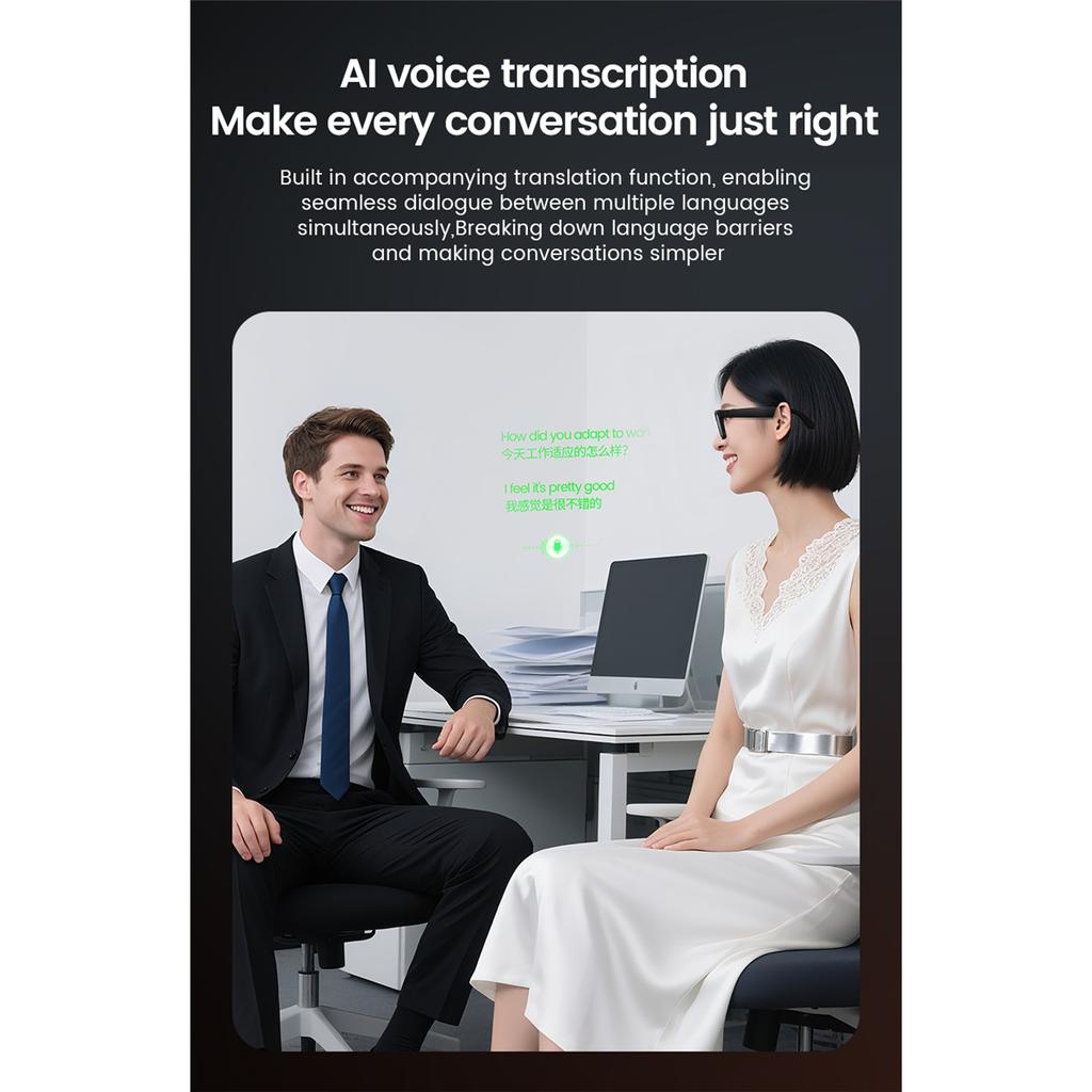 2026Smart Glasses 800W HD Photo Video AI Record Translation Touch Photochromic Lenses Bluetooth Call Music Multifunction Glasses