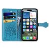 For iPhone 16 Leather Wallet Case Flip Phone Cover with Cute Cat Dog Pattern