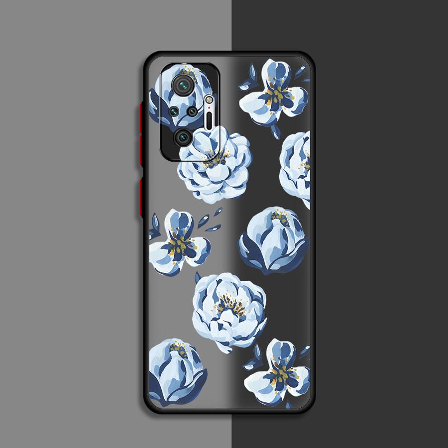 Funda Back Phone Cover Case for Xiaomi Redmi Note 14 13C A4 9S 14C 13 Pro Plus 11 10 12 Cartoon Bule Flower