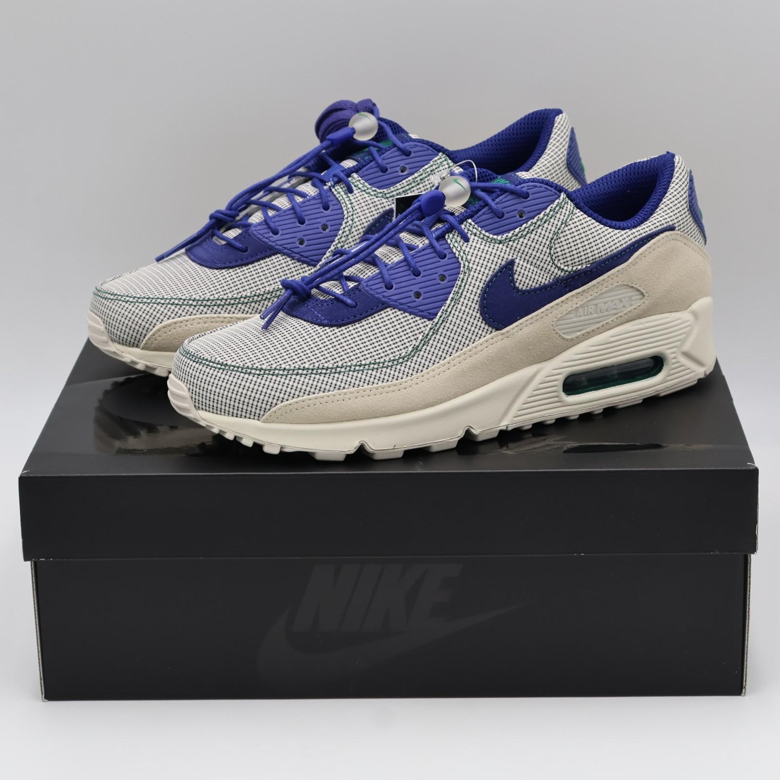 IR1950-100 Nike Air Max 90  Кокосовое молоко/Глубокий королевский синий 4