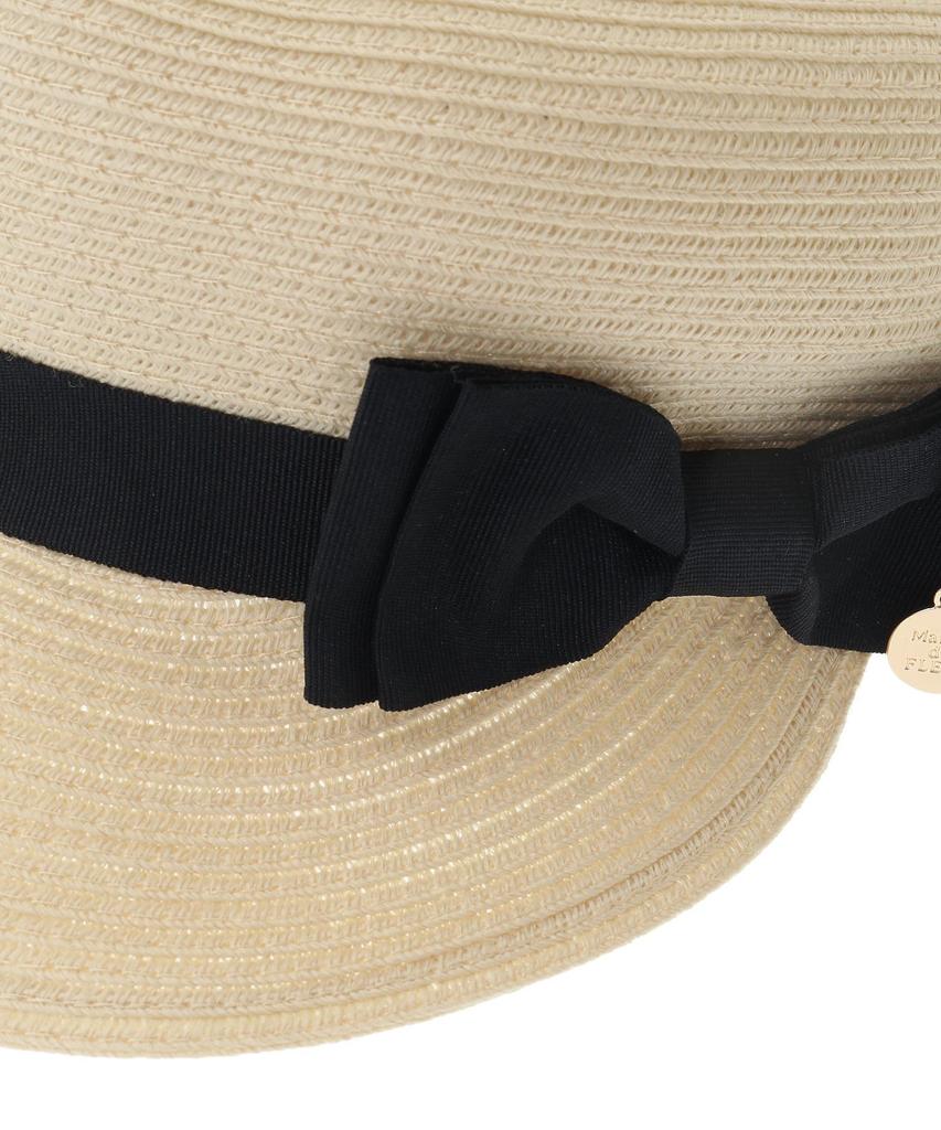 [Maison De Fleur] Cap Grosgrain Ribbon Newsboy Cap for Women, Black