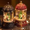 Christmas Carousel Musical Snow Globe: Old Man & Girl Birthday Gift for Children