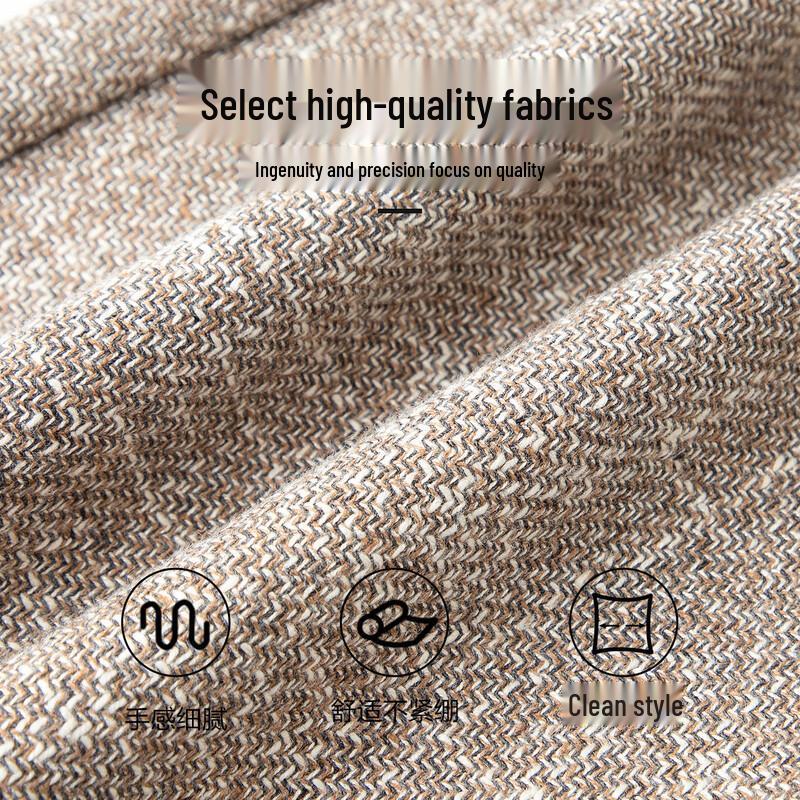 LUOZI Men's Thickened Warm Straight-Leg Loose Fit Pants