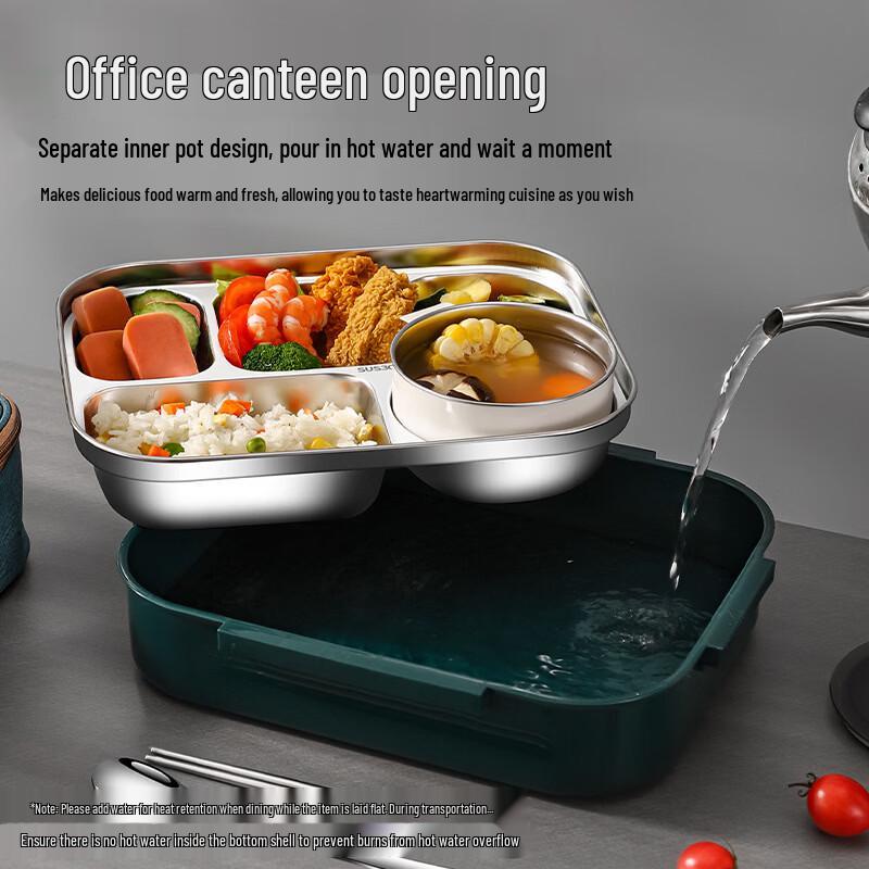 Ru Han 304 Stainless Steel 5-Compartment Bento Lunch Box