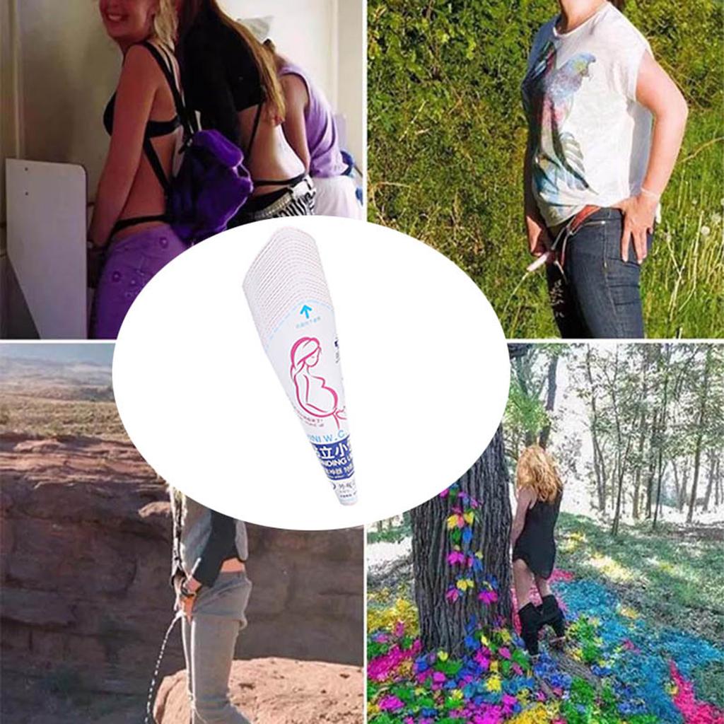 20PCS Disposable Female Urinal Stand to Pee Paper Funnel Outdoor Travel Camping Portable Toilet for Women
