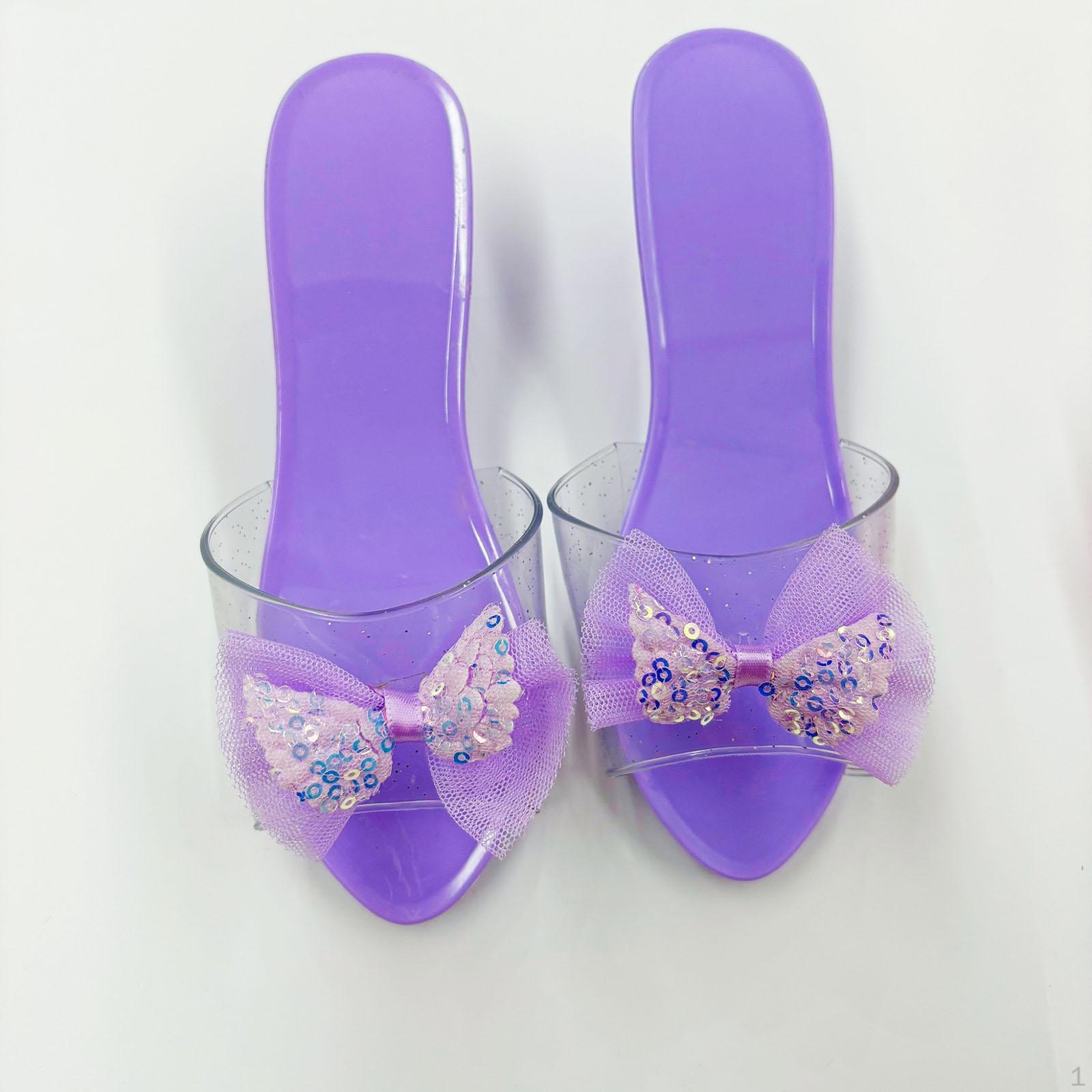 

Kids Princess Wedge Heel Shoes Beach Role Play Collection Birthday светло-фиолетовый