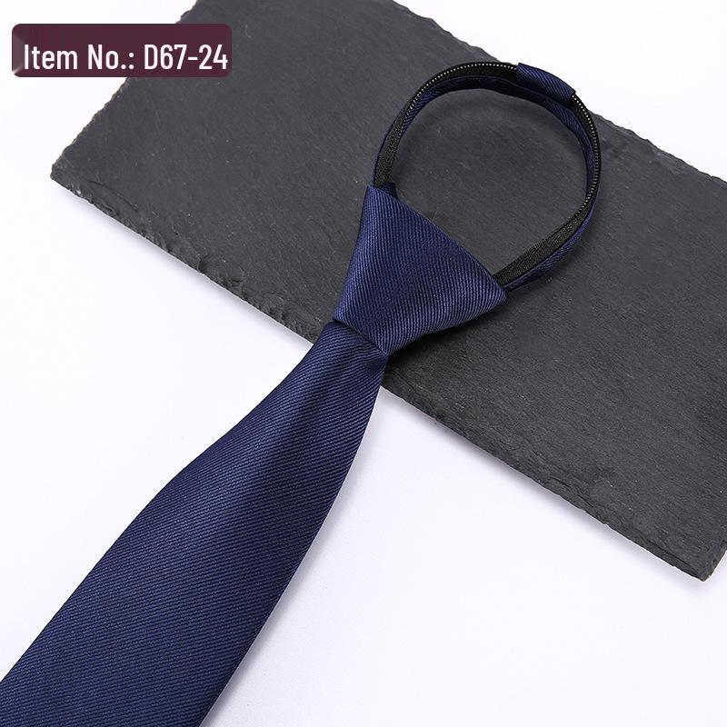 

8CM Men s Drawstring Zipper Tie - Classic Striped Formal Accessory