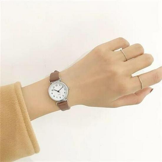 Ladies' Elegant College Style Quartz Watch with Small Dial
