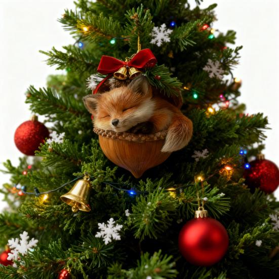 2D Στολίδια Ζωάκια Δάσους Βελανίδι Άνετα Στολίδια Ζωάκια Κουκουνάρι Χριστουγέννων Δασικό Πλάσμα Ακρυλική Κρεμαστή Διακόσμηση για Διακόσμηση Σπιτιού Πάρτι