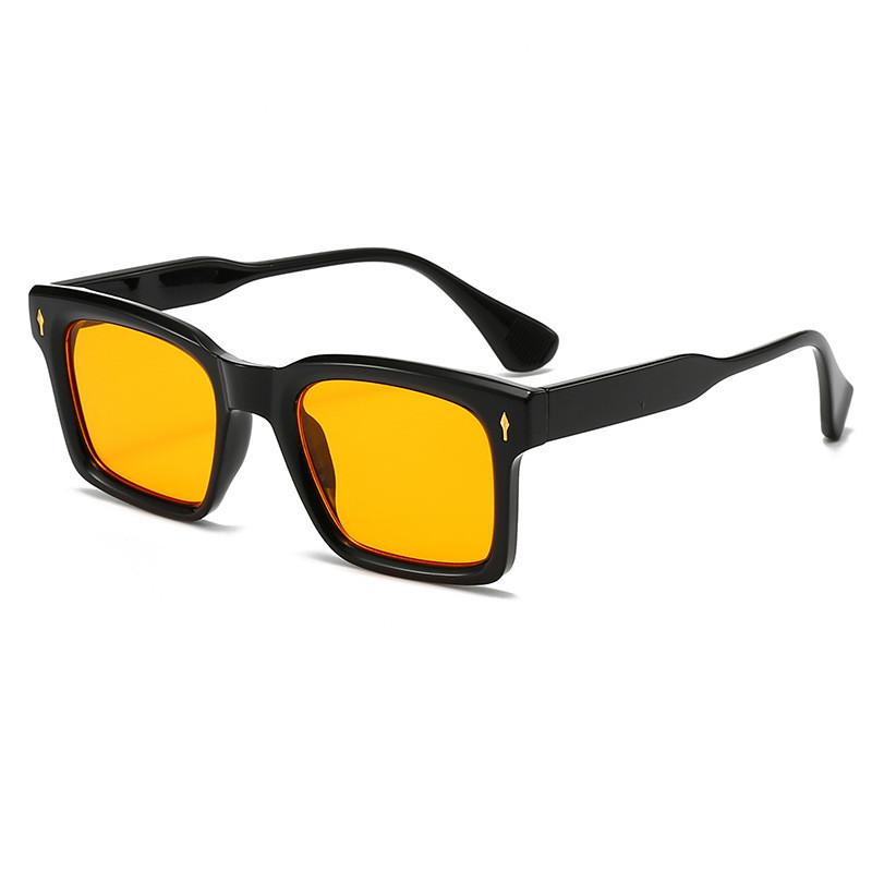 Retro Square Sun Glasses With Uv400 Protection For Outdoor Activities And Fashion Enthusiasts
