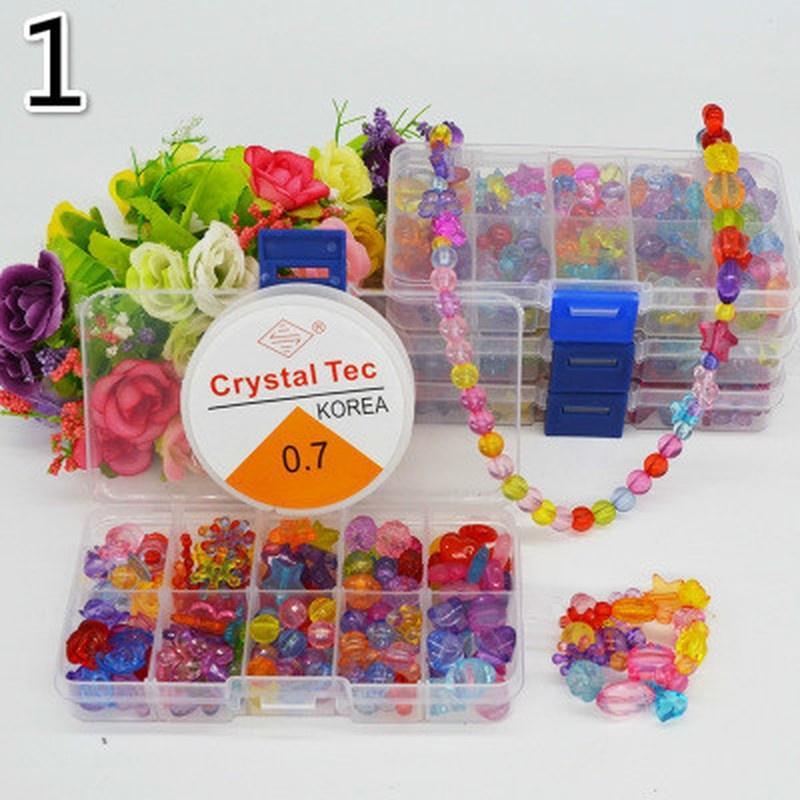 180pcs Colorful String Beads Make Up Puzzle Toys for Children DIY Necklace Bracelet Kit Toy Creative