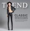Women's High Waist Plus Velvet Stretchy Pencil Pants - Frosted Matte, Skinny Fit Base Layer for Autumn & Winter