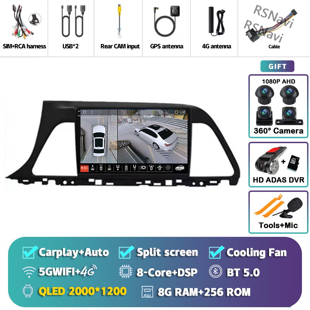 Android 14 Carplay Car Radio For Hyundai Sonata 9 2015 - 2018 Multimedia Video Player Navigation GPS Stereo 2Din Head Unit Auto