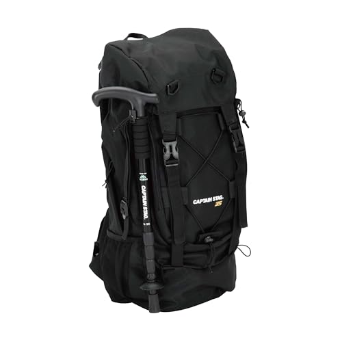 [Amazon.co.jp Exclusive] Captain Stag (CAPTAIN STAG) Trekking Poles, Type 2, Compact, 4 Sections, Pin Lock, T-Grip, Black, UY-7099