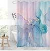 Modern Art Marble Gold Foil Bathroom Set Waterproof Anti Mold Shower Curtain